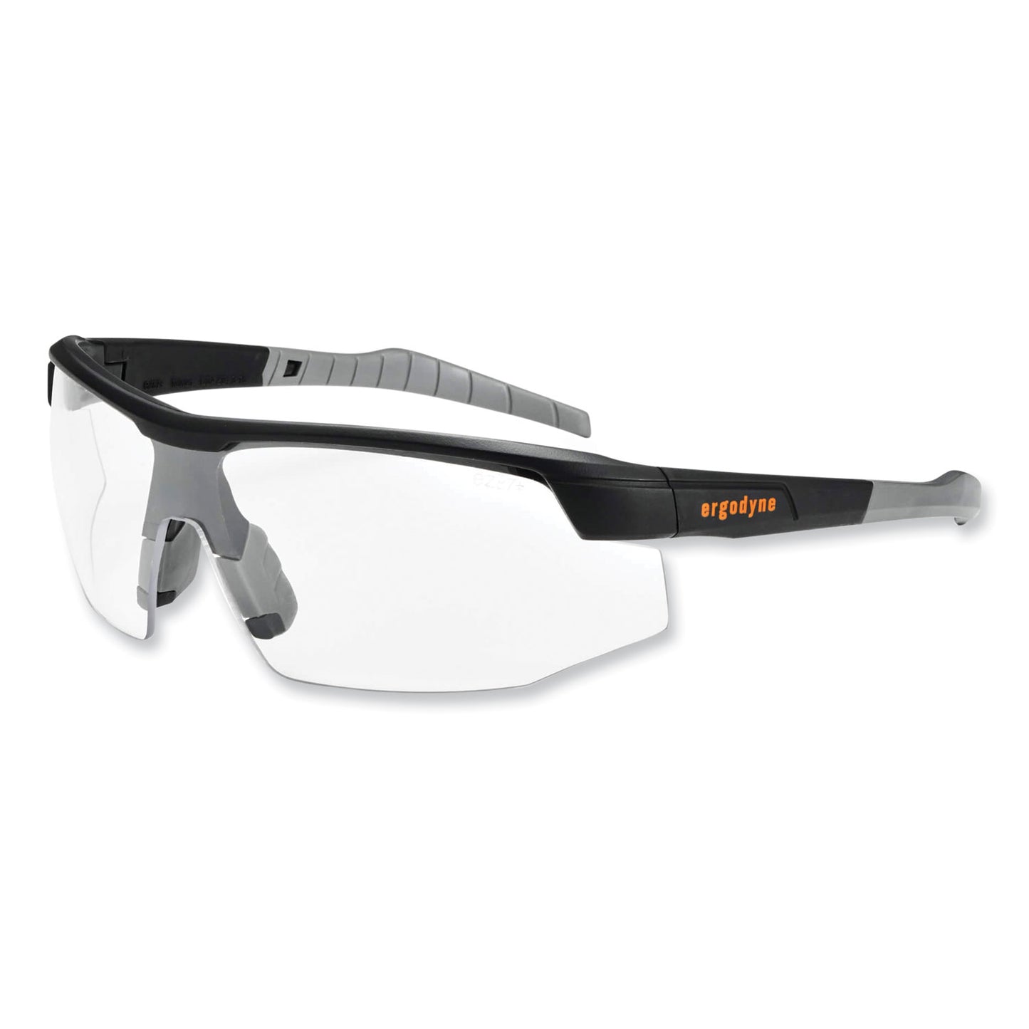 Skullerz Skoll Safety Glasses, Fog-Off Technology, Matte Black Half Frame, Clear Single Lens
