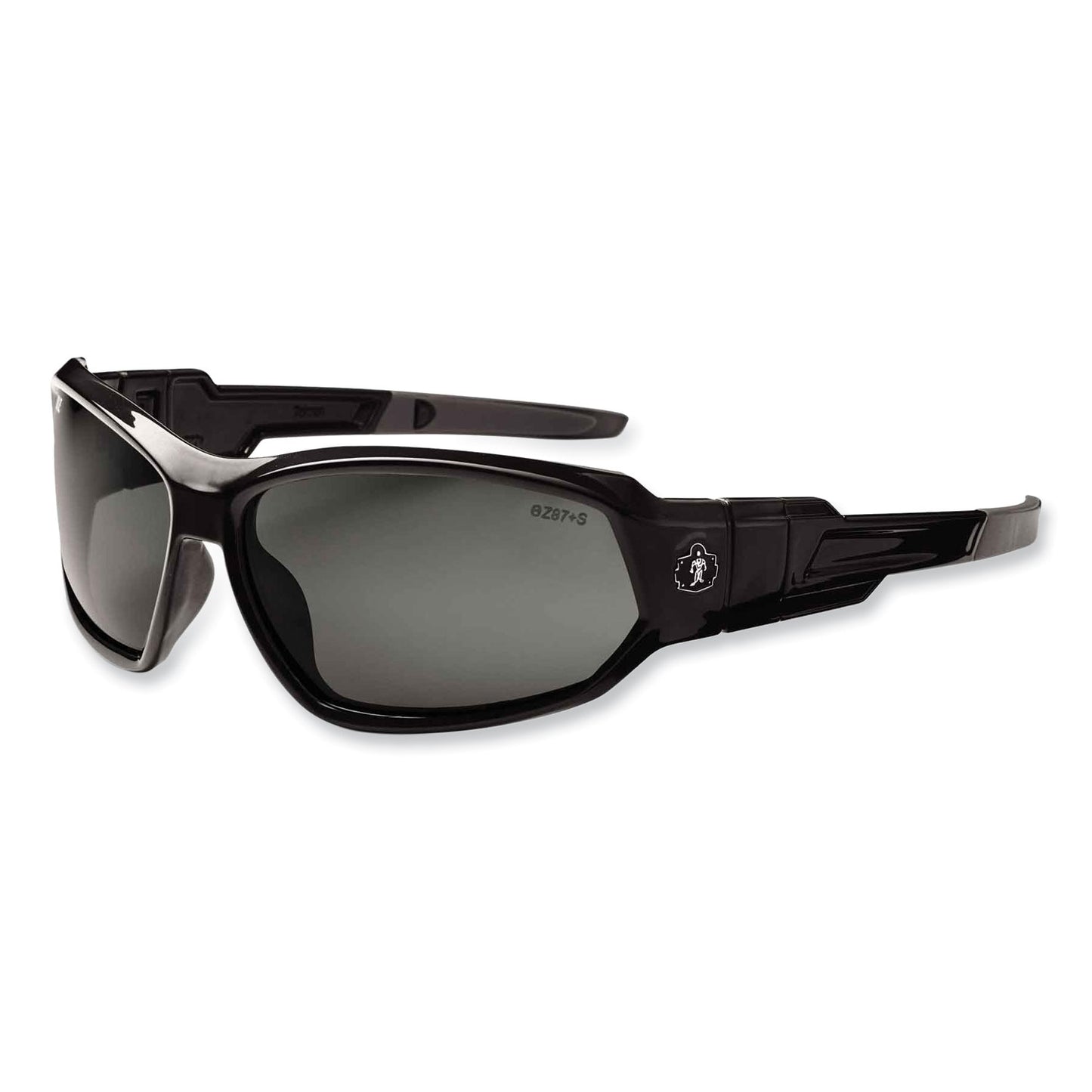 Skullerz Loki Safety Glasses/Goggles, Black Full Frame, Polarized Smoke Dual Lens