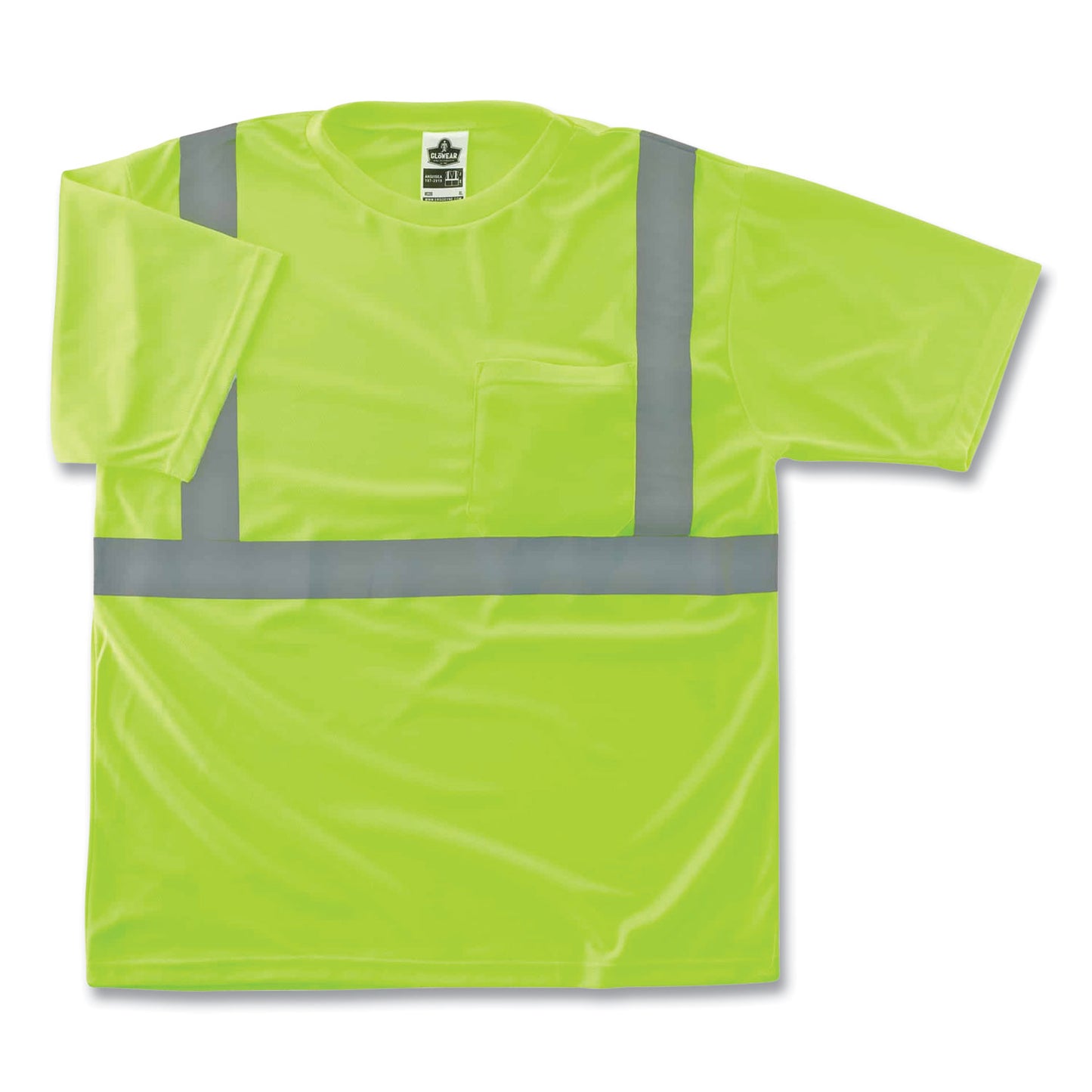 GloWear 8289 Class 2 Hi-Vis T-Shirt, Lime, X-Small