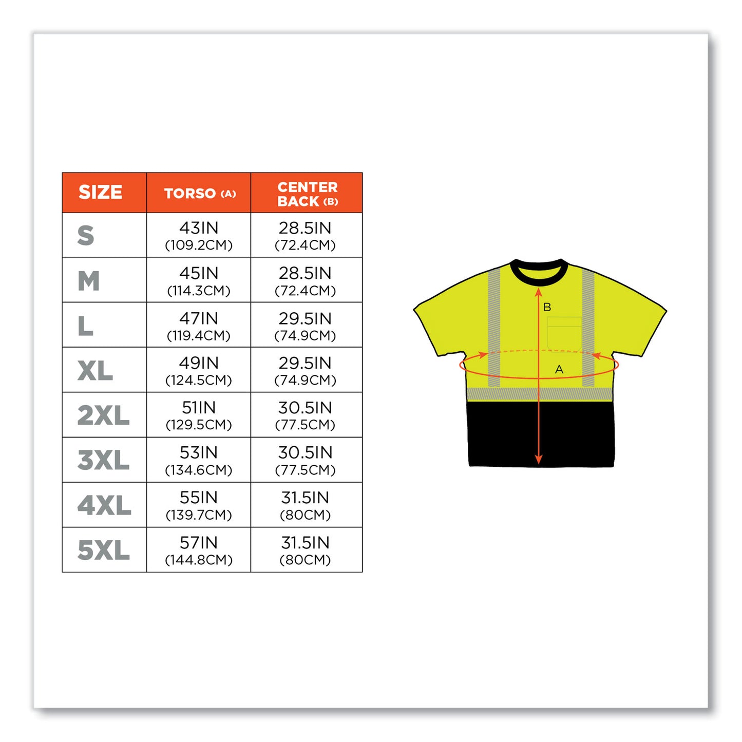 GloWear 8280BK Class 2 Performance T-Shirt with Black Bottom, Large, Lime
