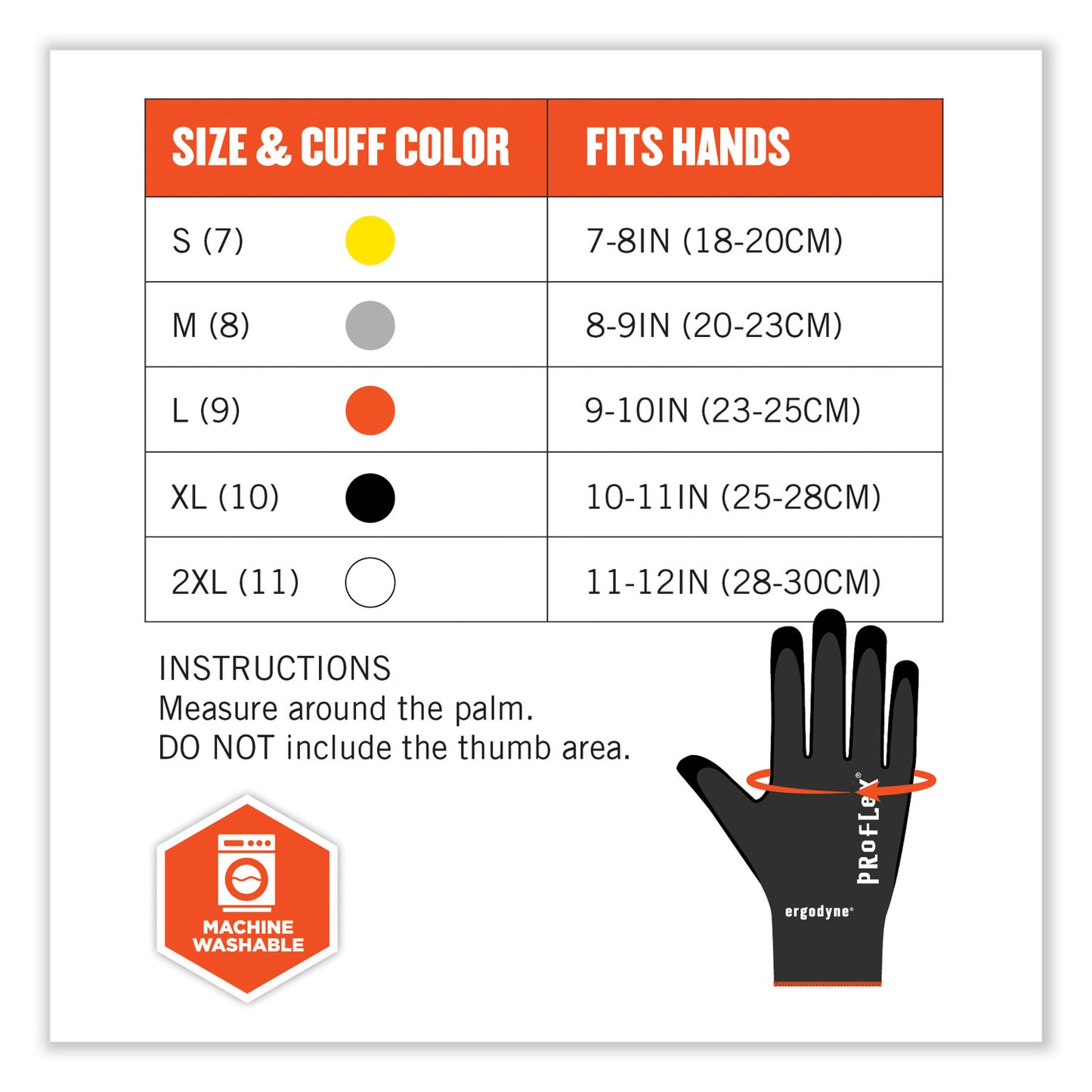 ProFlex 7001-CASE Nitrile Coated Gloves, EN388: 4121X, 8.5" Long, Medium, Black, 144 Pairs/Carton