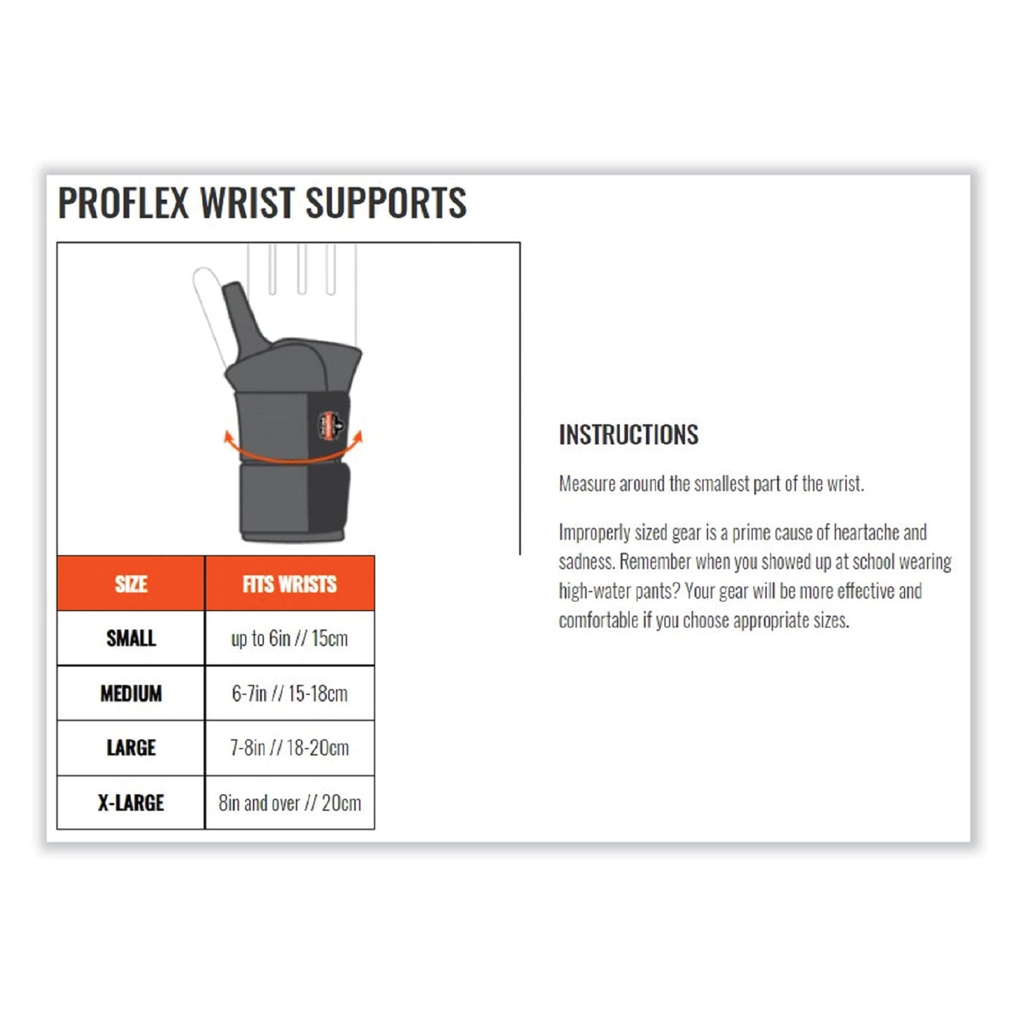 ProFlex 4010 Double Strap Wrist Support, Large, Fits Right Hand, Black