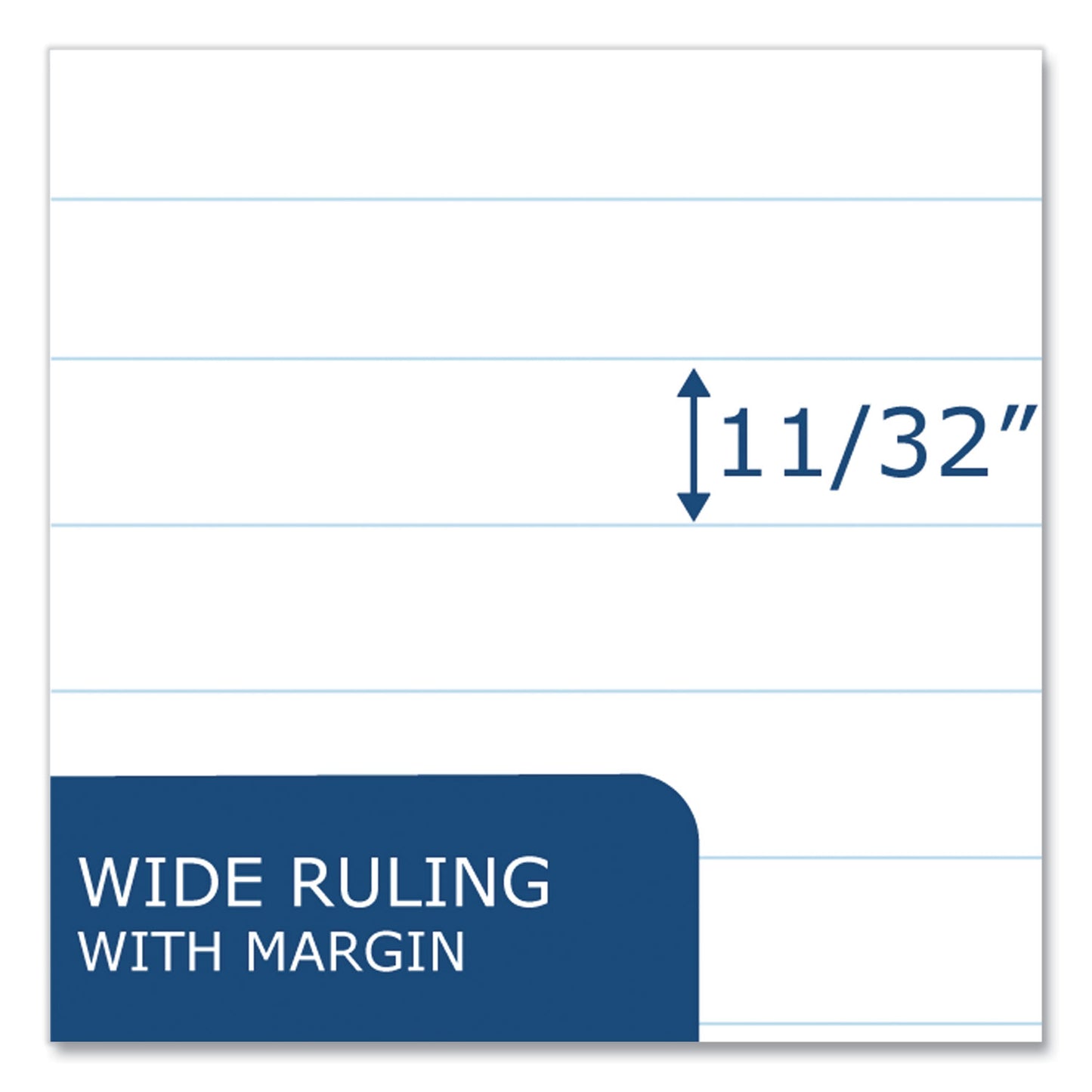 Flexible Cover Composition Notebook, Wide/Legal Rule, Blue Cover, (48) 10.5 x 8 Sheets, 72/Carton