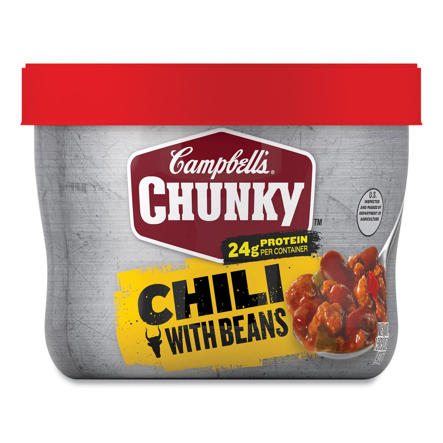 Chunky Chili with Beans, 15.25 oz Bowl, 8/Carton