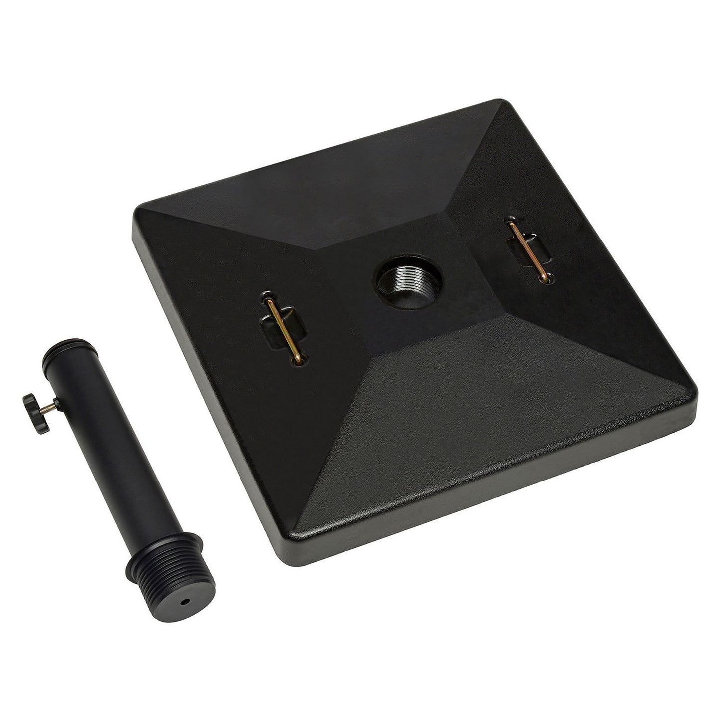 Umbrella Base, Square, Concrete, 88 lb Capacity, 20 x 20 x 15.75, Black