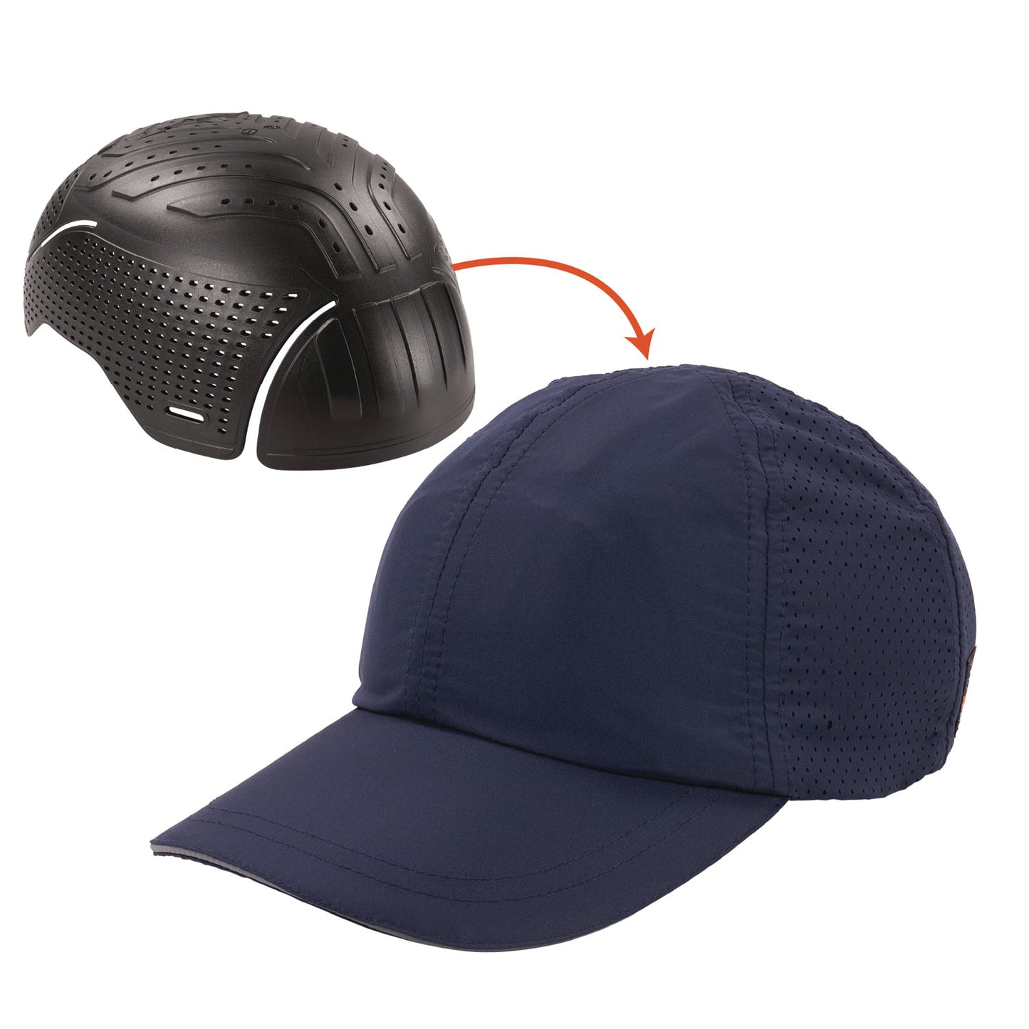 Skullerz 8947 Lightweight Baseball Hat and Bump Cap Insert, Front Brim, Medium to Large (6.75 to 7.75), 0.2" Insert, Navy