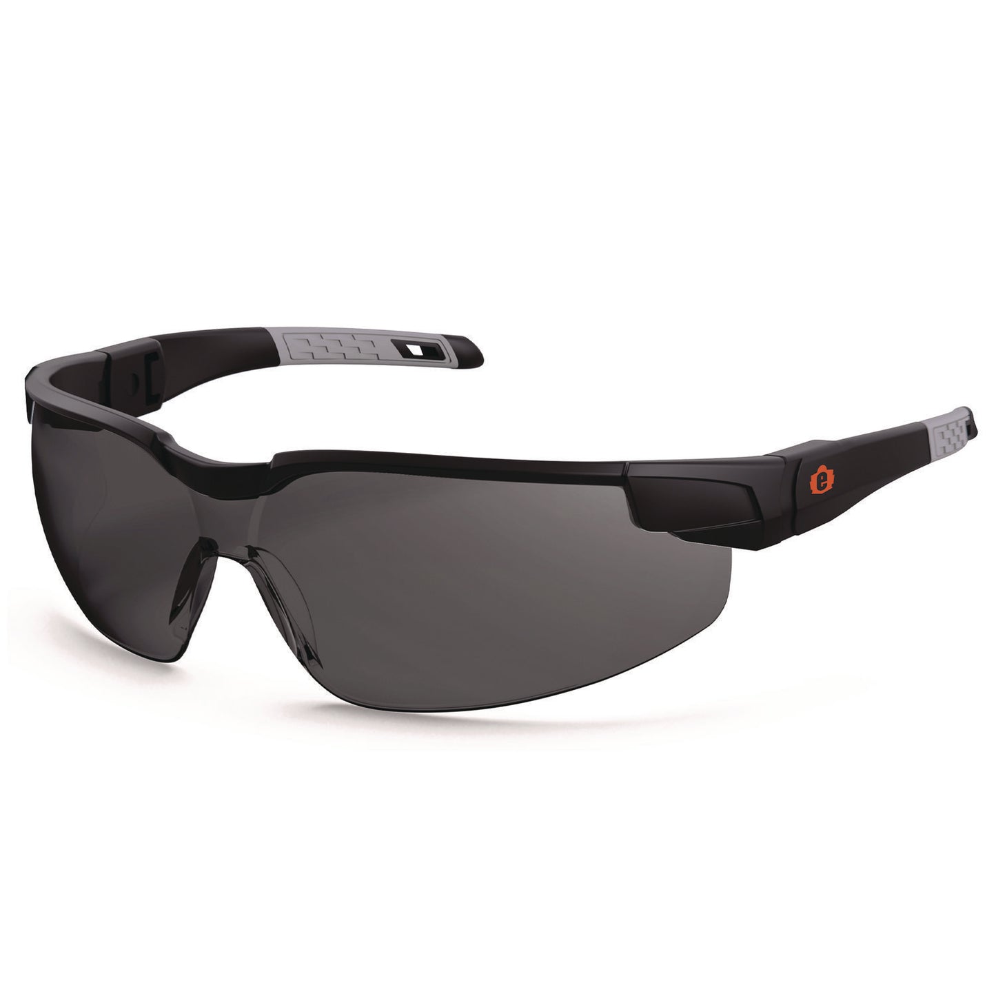 Skullerz DELLENGER Anti-Fog Safety Glasses with Adjustable Temples, Matte Black Half Frame, Smoke Single Lens