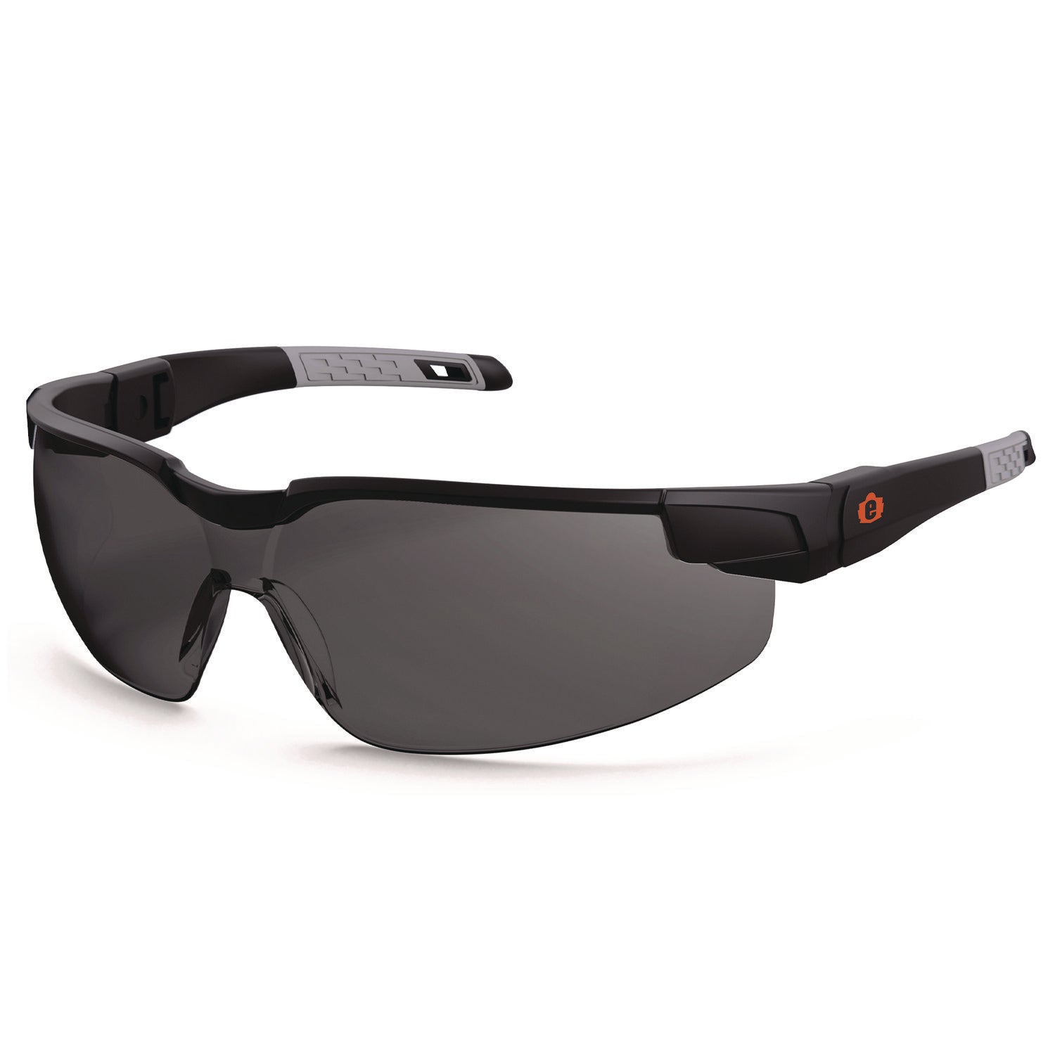 Skullerz DELLENGER Anti-Fog Safety Glasses with Adjustable Temples, Matte Black Half Frame, Smoke Single Lens