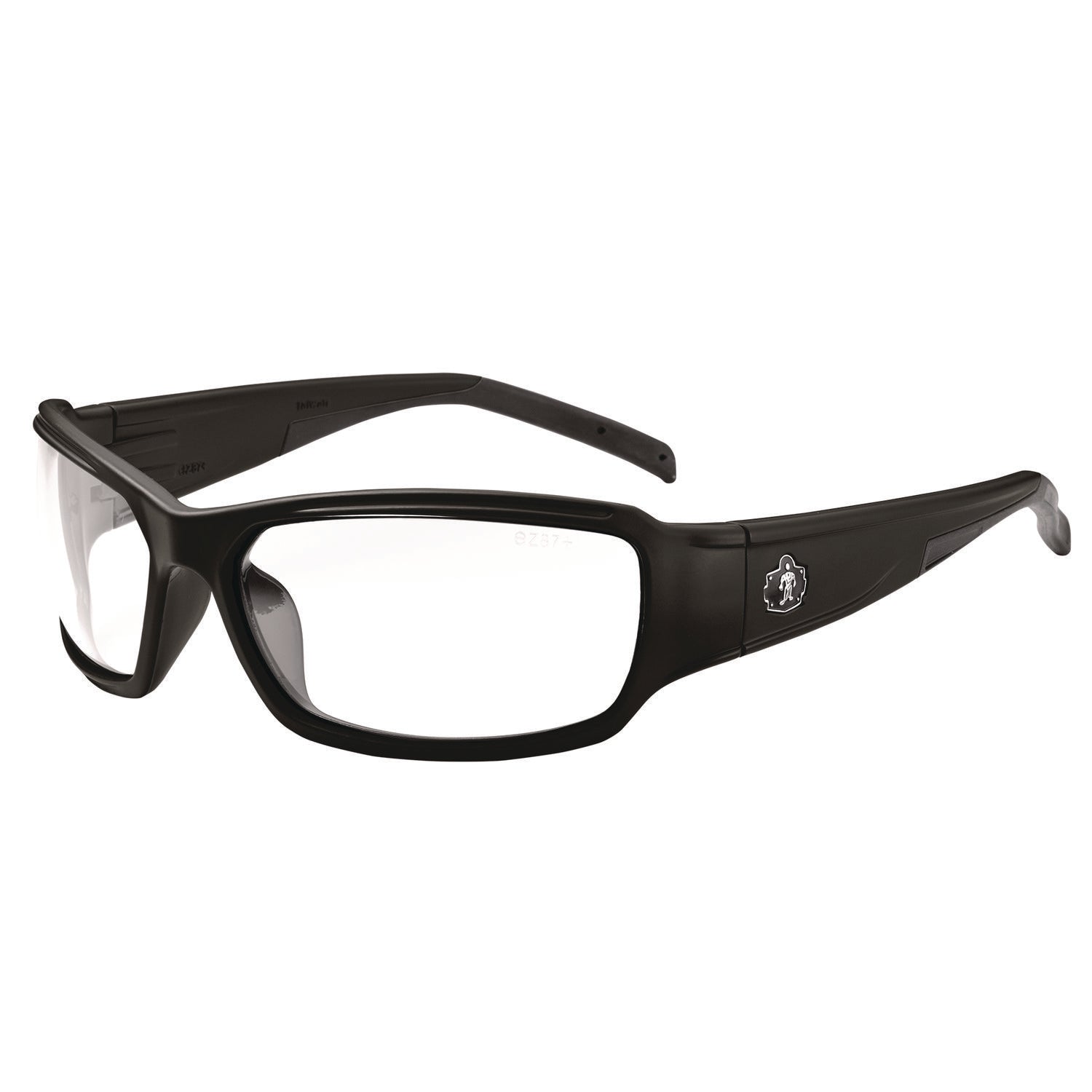 Skullerz THOR Anti-Scratch Enhanced Anti-Fog Safety Glasses, Matte Black Full Frame, Clear Dual Lens