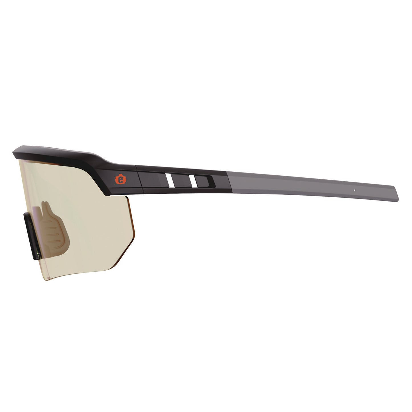 Skullerz AEGIR Safety Glasses, Matte Black Half Frame, Clear Single I/O Lens