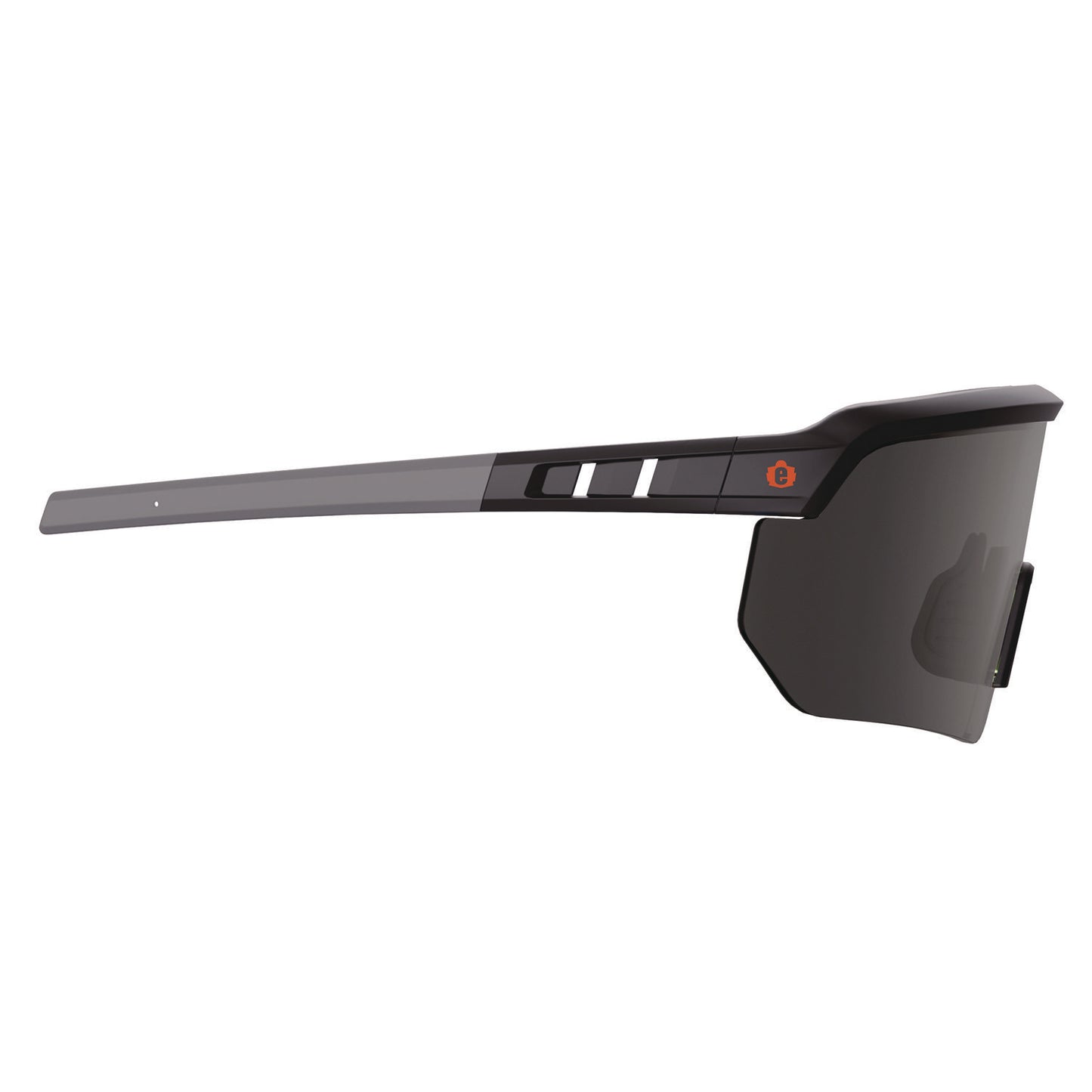 Skullerz AEGIR Anti-Scratch Enhanced Anti-Fog Safety Glasses, Matte Black Half Frame, Smoke Single Lens