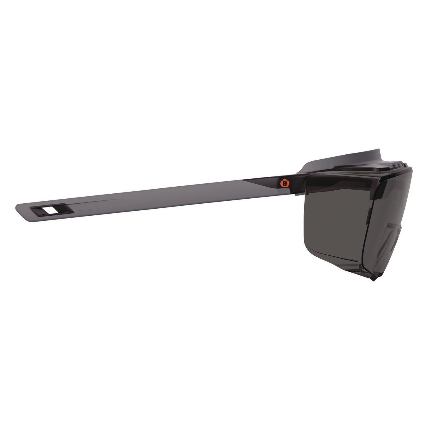 Skullerz OSMIN Anti-Scratch Enhanced Anti-Fog Safety Glasses, Matte Black Half Frame OTG, Smoke Single Lens