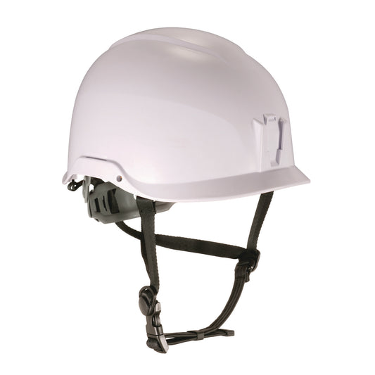 Skullerz 8976 Class E Safety Helmet, Brimless, 6-Point Standard Ratchet Suspension, One Size Fits Most (6.5 to 8), Lime
