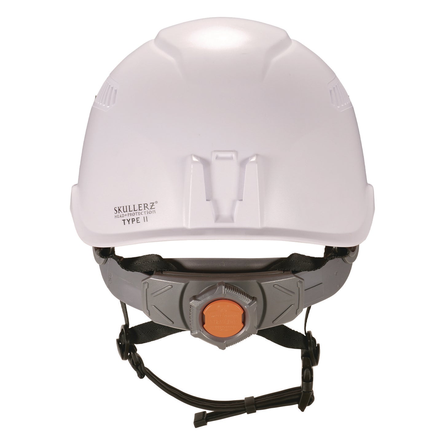 Skullerz 8977 Class C Safety Helmet with Adjustable Venting, Brimless, 6-Point Ratchet, One Size Fits Most (6.5 to 8), White