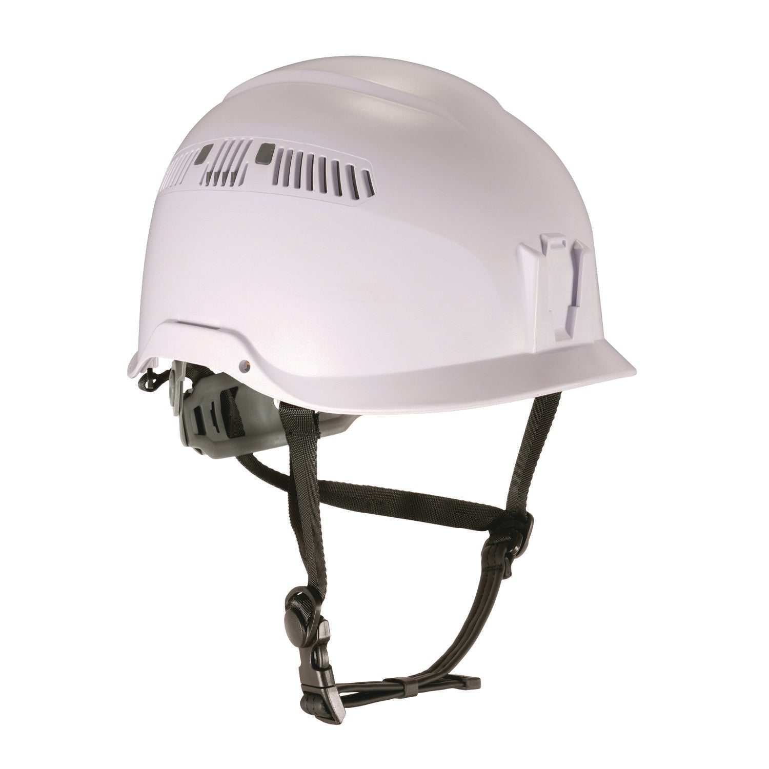 Skullerz 8977 Class C Safety Helmet with Adjustable Venting, Brimless, 6-Point Ratchet, One Size Fits Most (6.5 to 8), White
