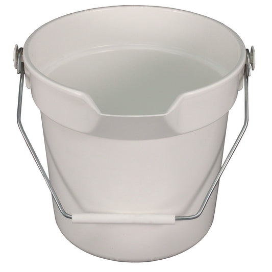 Deluxe Heavy-Duty Bucket, Polypropylene, Gray, 10.63" Diameter