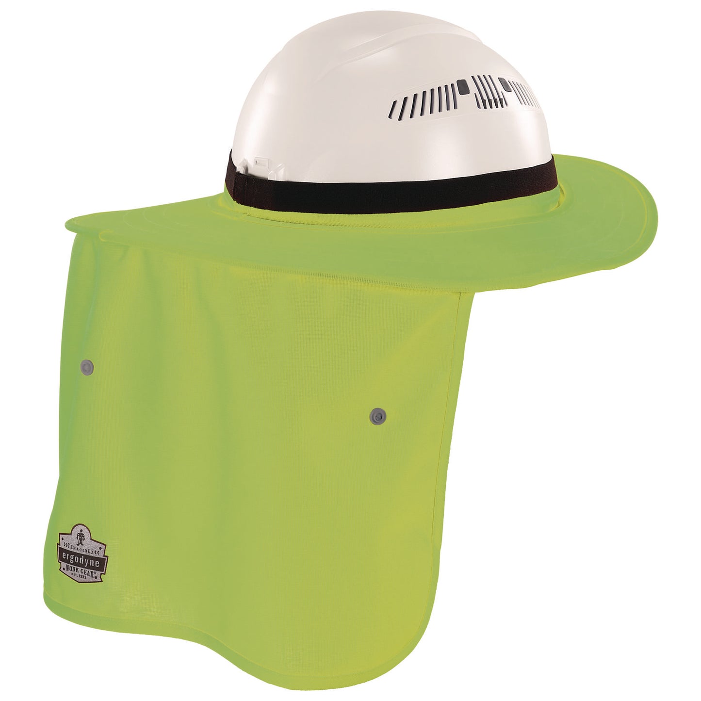 Chill-Its 6661 Universal Hard Hat Brim with Neck Shade, Lime