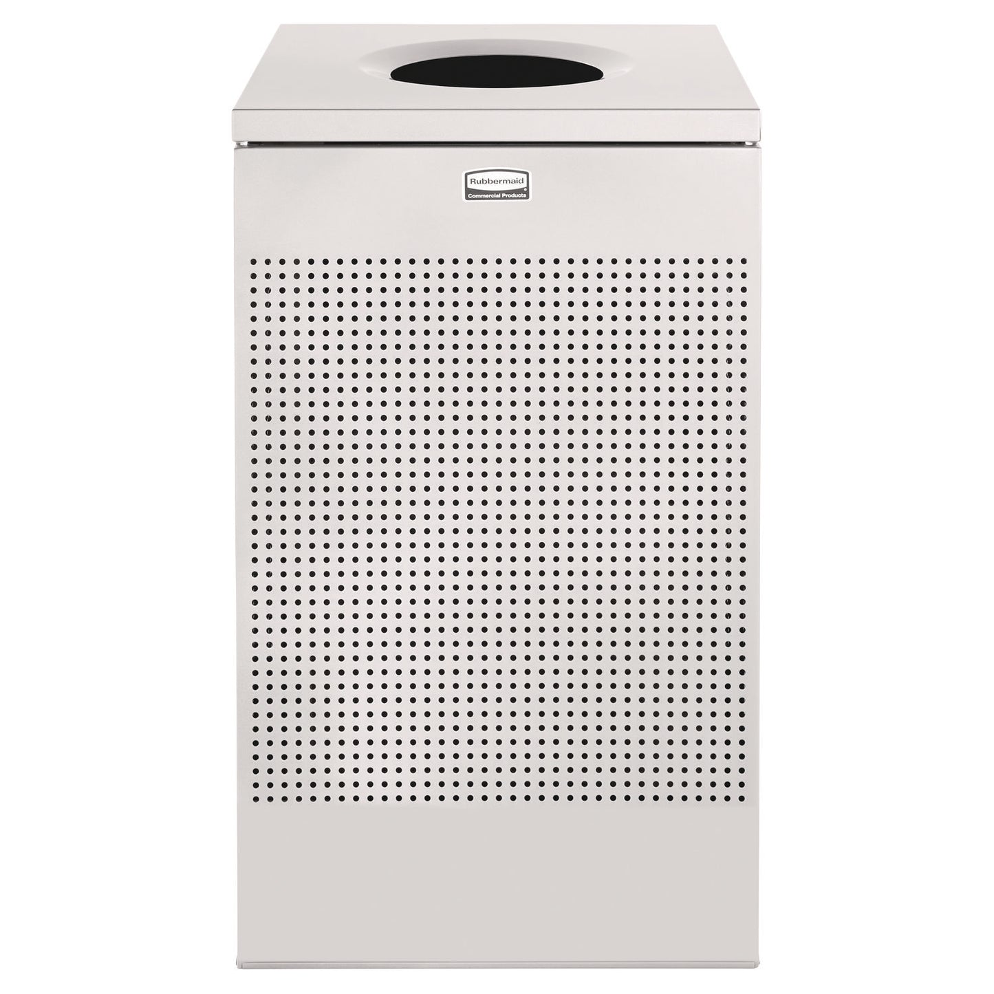 Designer Line Silhouettes Waste Receptacle, 20 gal, Steel, Silver Metallic