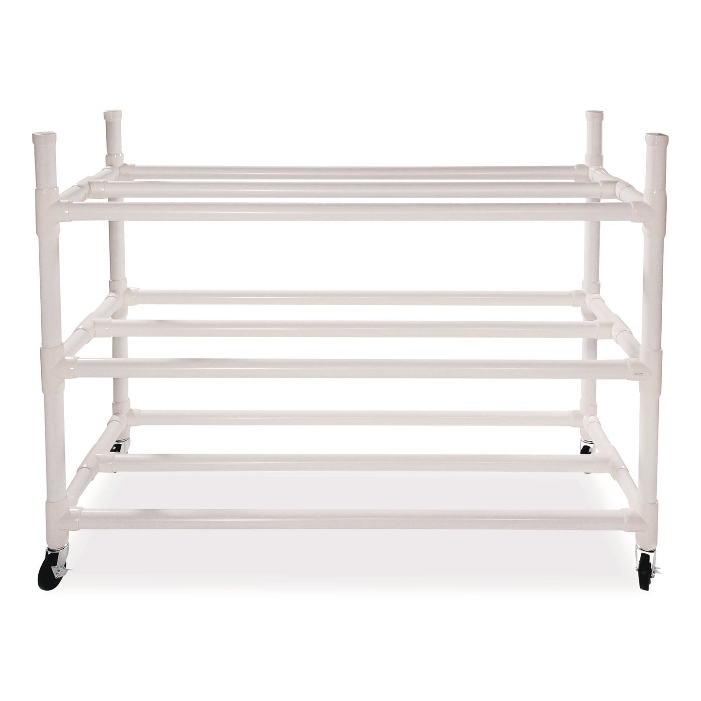 30 Basketball Heavy-Duty Cart, Heavy-Duty Plastic, 176 lb Capacity, 19 x 55 x 45, White