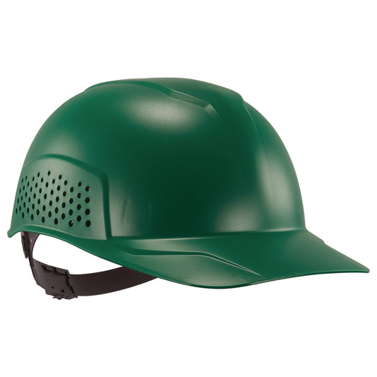 Skullerz 8951 Vented Hard Shell Bump Cap, Short Front Brim, One Size Fits Most (6.13 to 8), Green