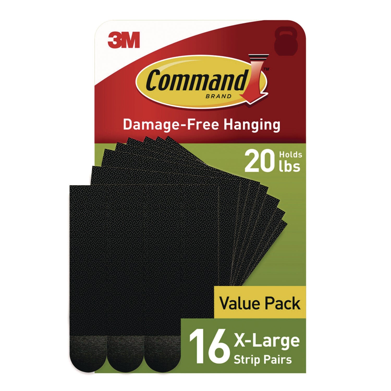 Damage-Free Hanging Picture Hanging Strip Pairs, Holds up to 5 lb, 16/Pack
