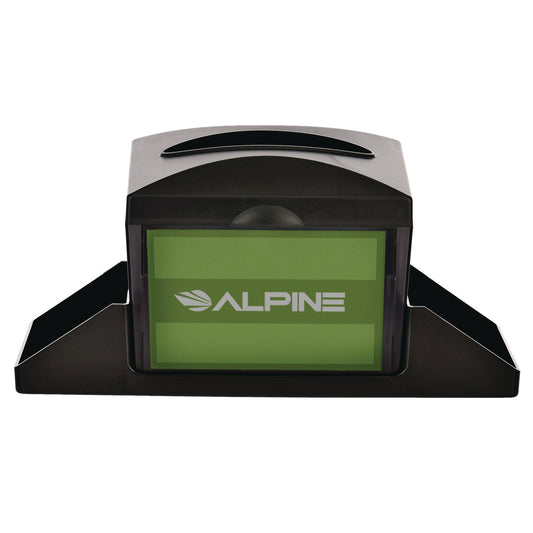 Interfold Table Top Dispenser Napkin Holder with Caddy, 6 x 14.17 x 6.5, Black