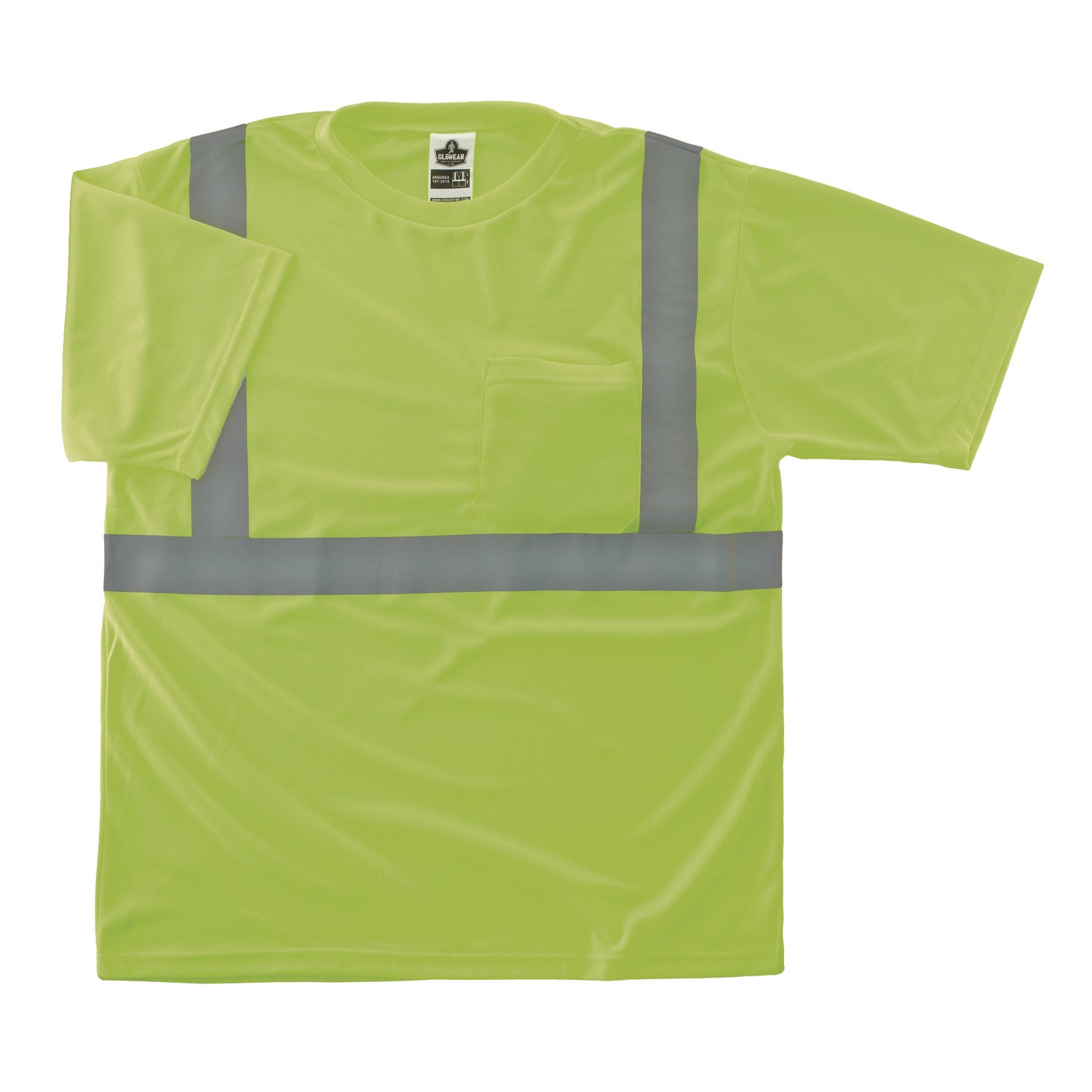 GloWear 8289-ECO Class 2 Recycled Hi-Vis T-Shirt, 4X-Large, Lime
