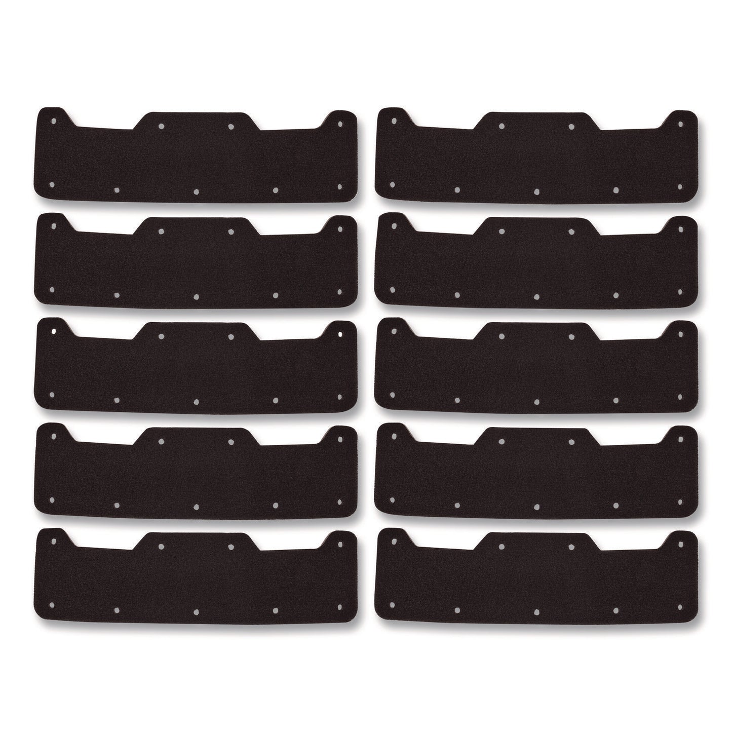 Skullerz 8953 Hard Shell Bump Cap Sweatband Replacement, Black, 10/Pack