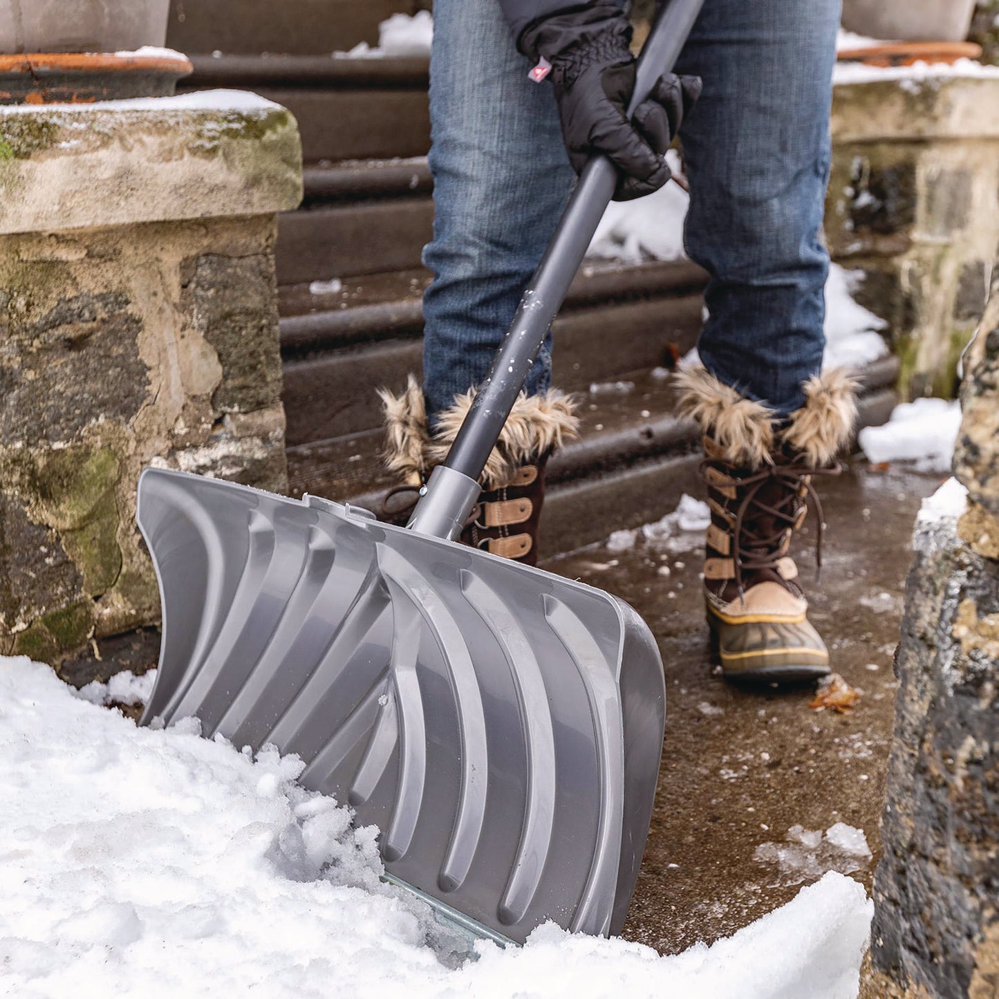 Steel Core Snow Pusher with Wear Strip, 24" Width, 57.55" Length