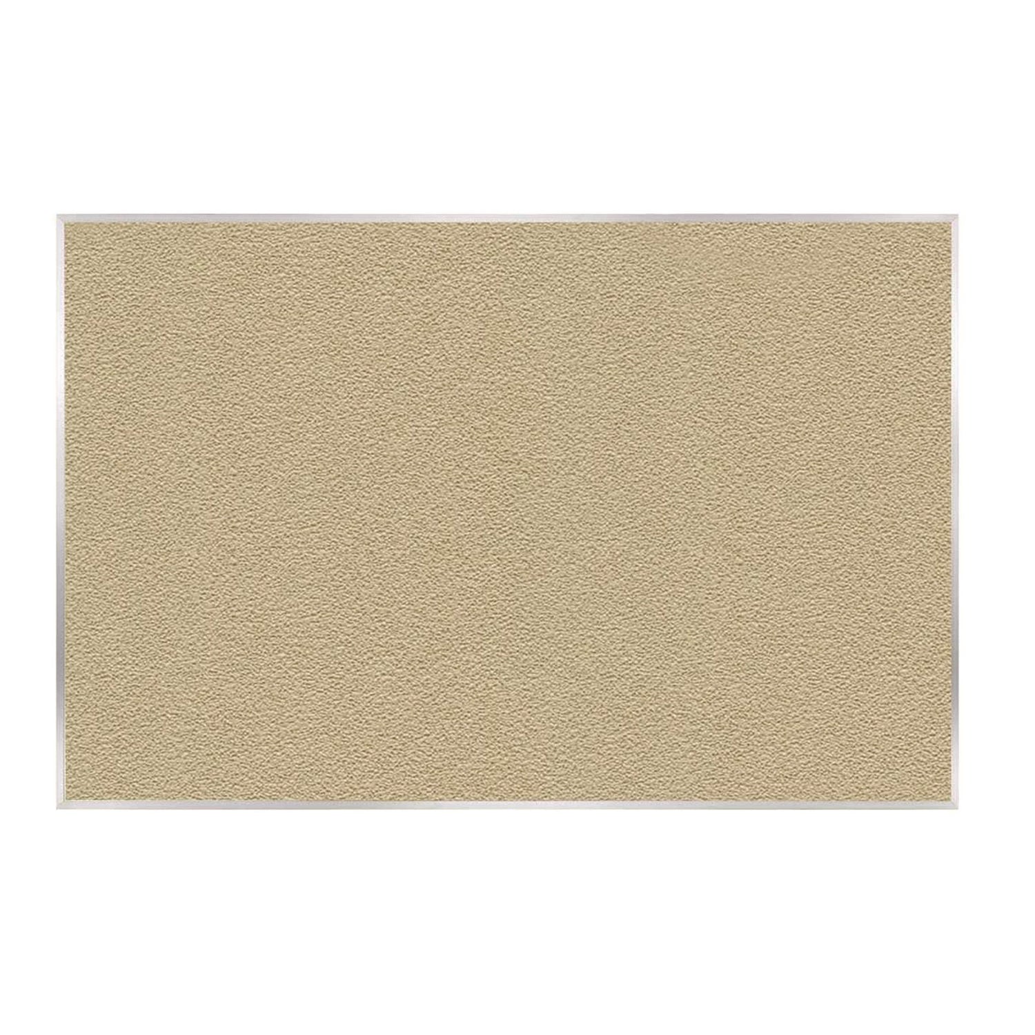 Vinyl Bulletin Board with Aluminum Frame, 87.91" x 48.5", Caramel Surface, Satin Aluminum Frame
