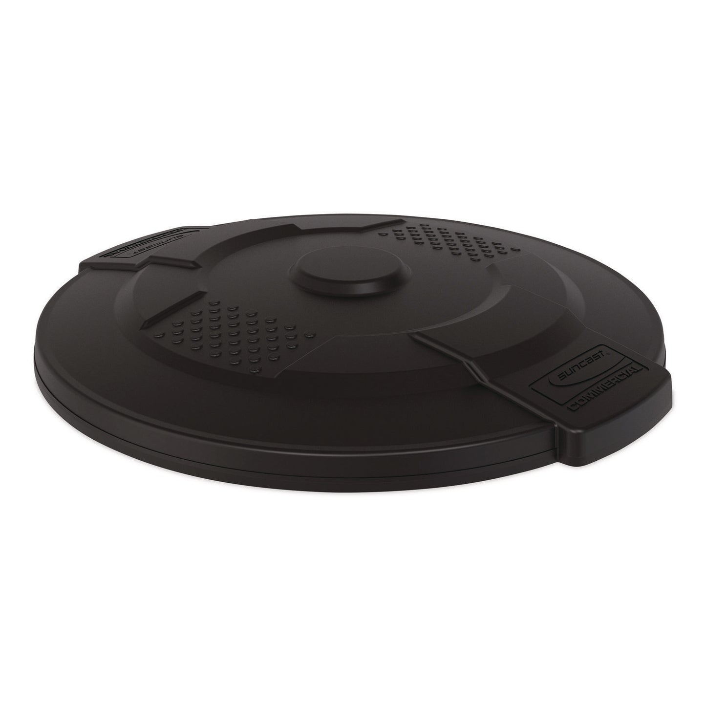 Utility Trash Can Lid for 32 gal Trash Can, 22.22" Diameter x 3", Black