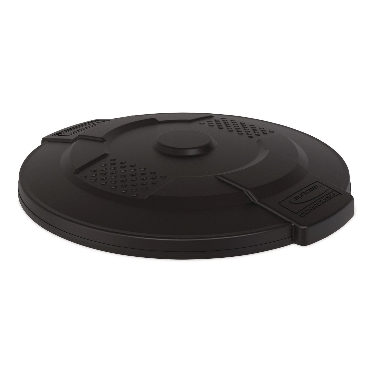 Utility Trash Can Lid for 32 gal Trash Can, 22.22" Diameter x 3", Black