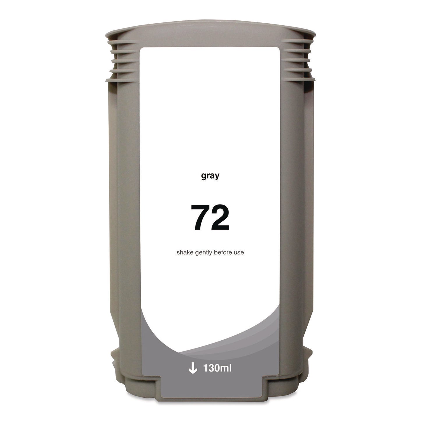 Remanufactured Gray High-Yield Ink, Replacement for 72 (C9374A), 130 mL