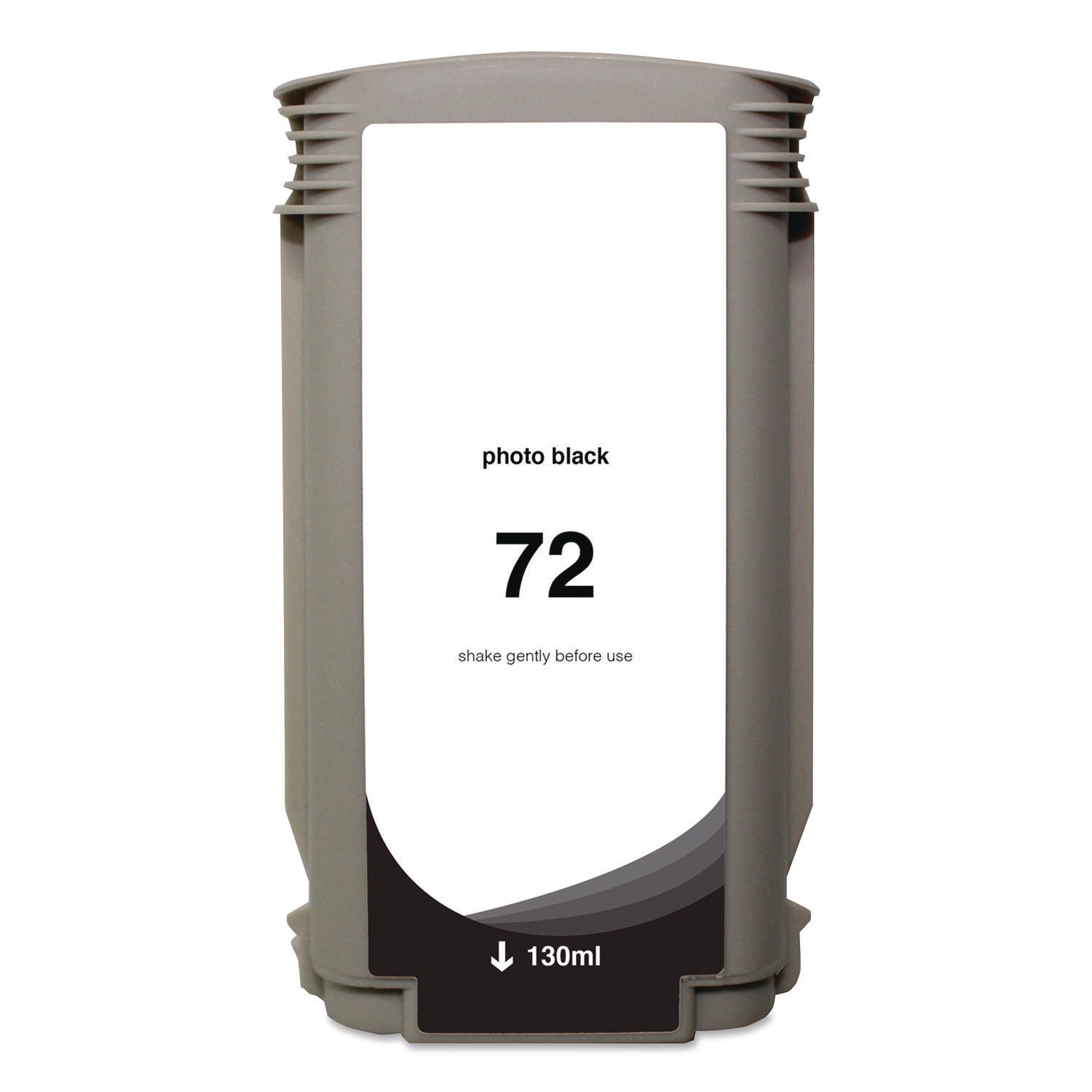 Remanufactured Photo Black High-Yield Ink, Replacement for 72 (C9370A), 130 mL
