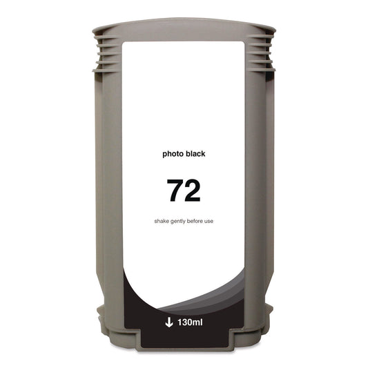 Remanufactured Photo Black High-Yield Ink, Replacement for 72 (C9370A), 130 mL