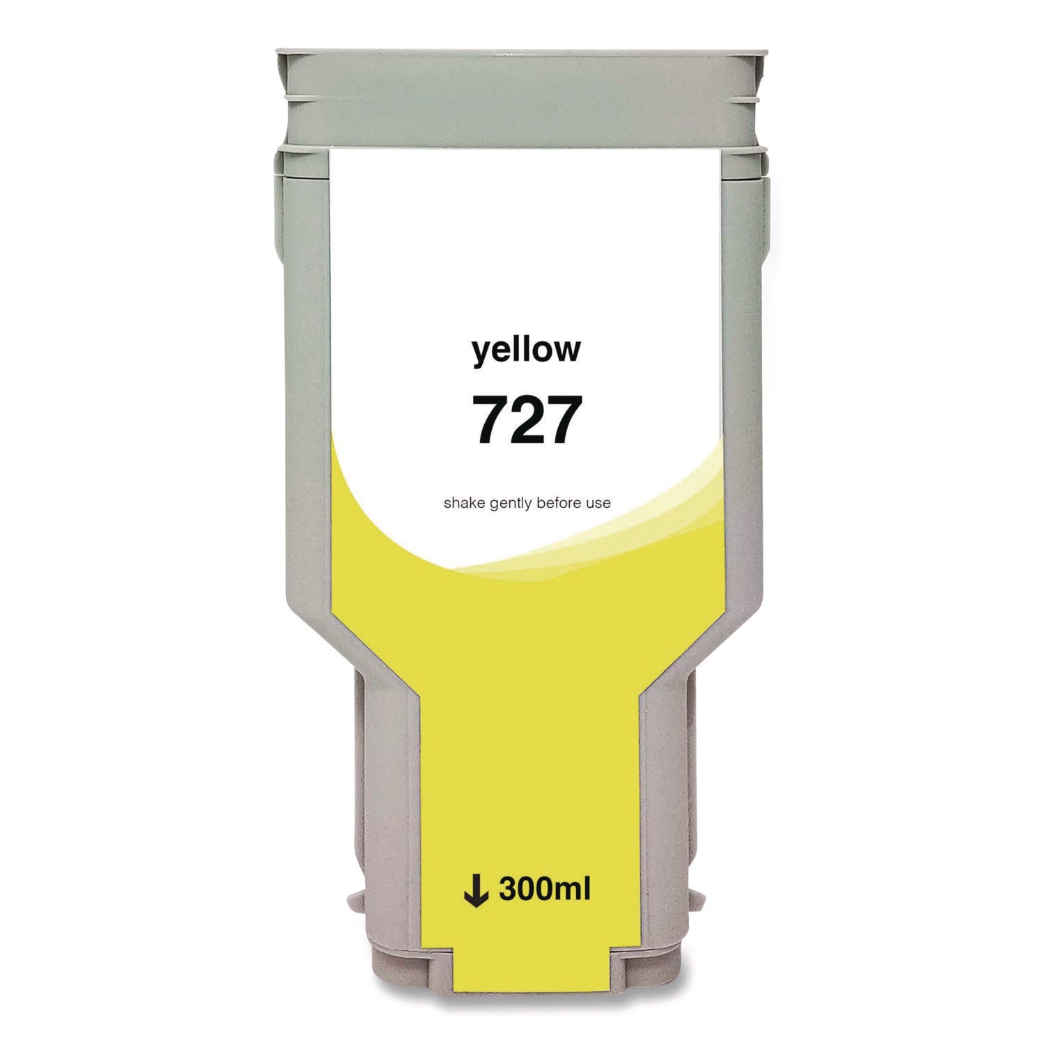 Compatible Yellow High-Yield Ink, Replacement for 727XL (F9J78A), 300 mL