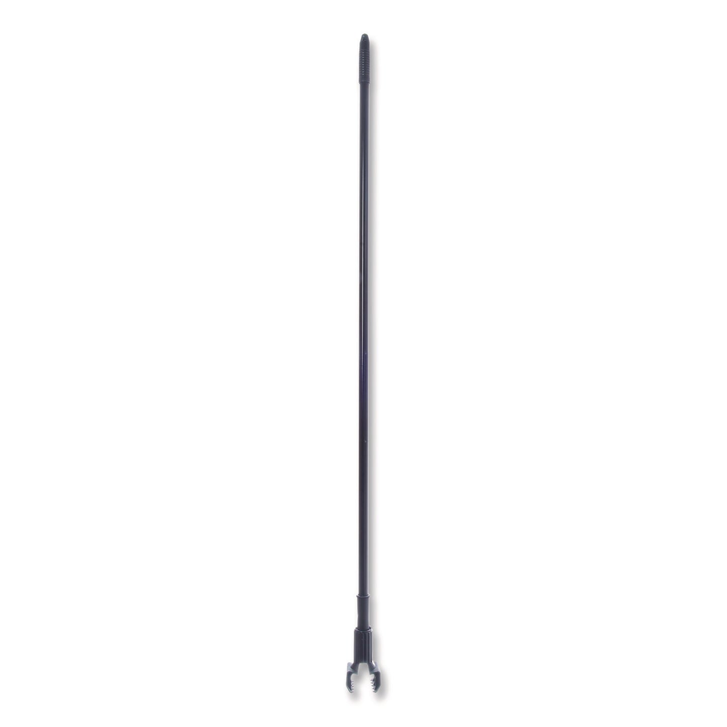 Vinyl Coated Jaw Style Metal Mop Handle, 1" dia x 60", Black