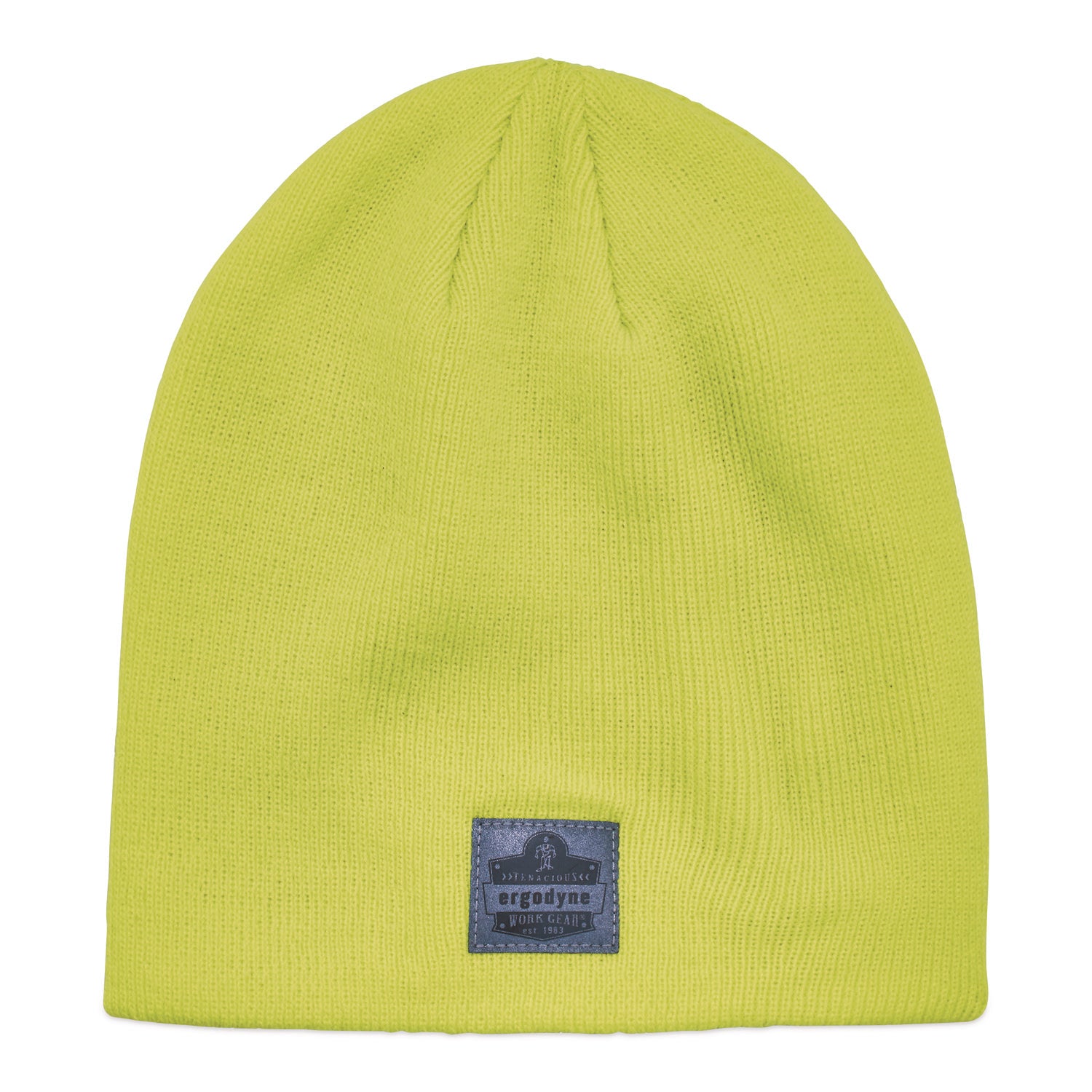 N-Ferno 6812 Rib Knit Beanie, Acrylic, One Size Fits Most, Lime
