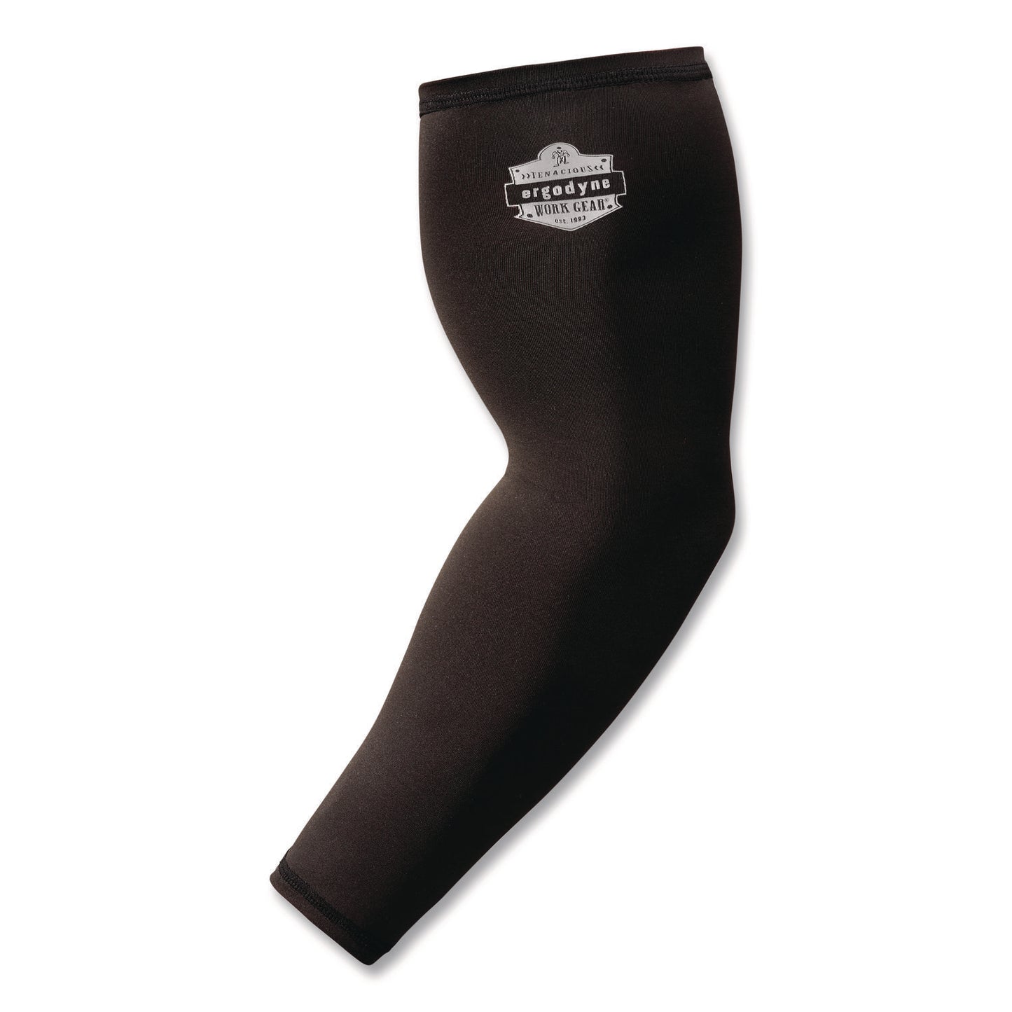 Chill-Its 6691 Cooling Arm Sleeves with Box-Handling Grip, Polyester/Spandex, Large, Black, Pair