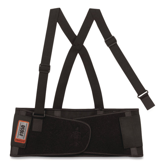 ProFlex 1650 Economy Elastic Back Support Brace, Large, 34" to 38" Waist, Black