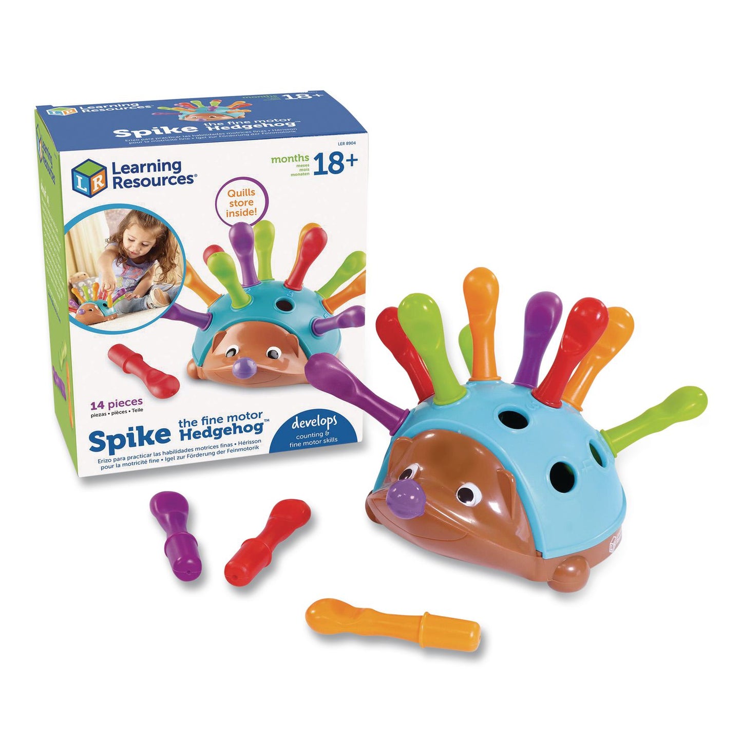 Spike the Fine Motor Hedgehog, Pre-K, 14 Pieces