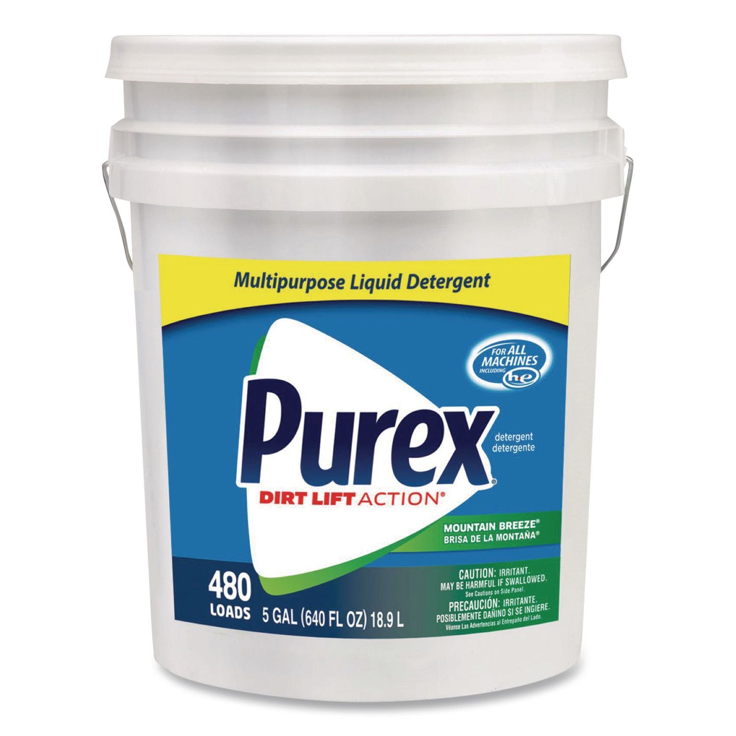 Liquid Laundry Detergent, Mountain Breeze Scent, 5 gal Pail