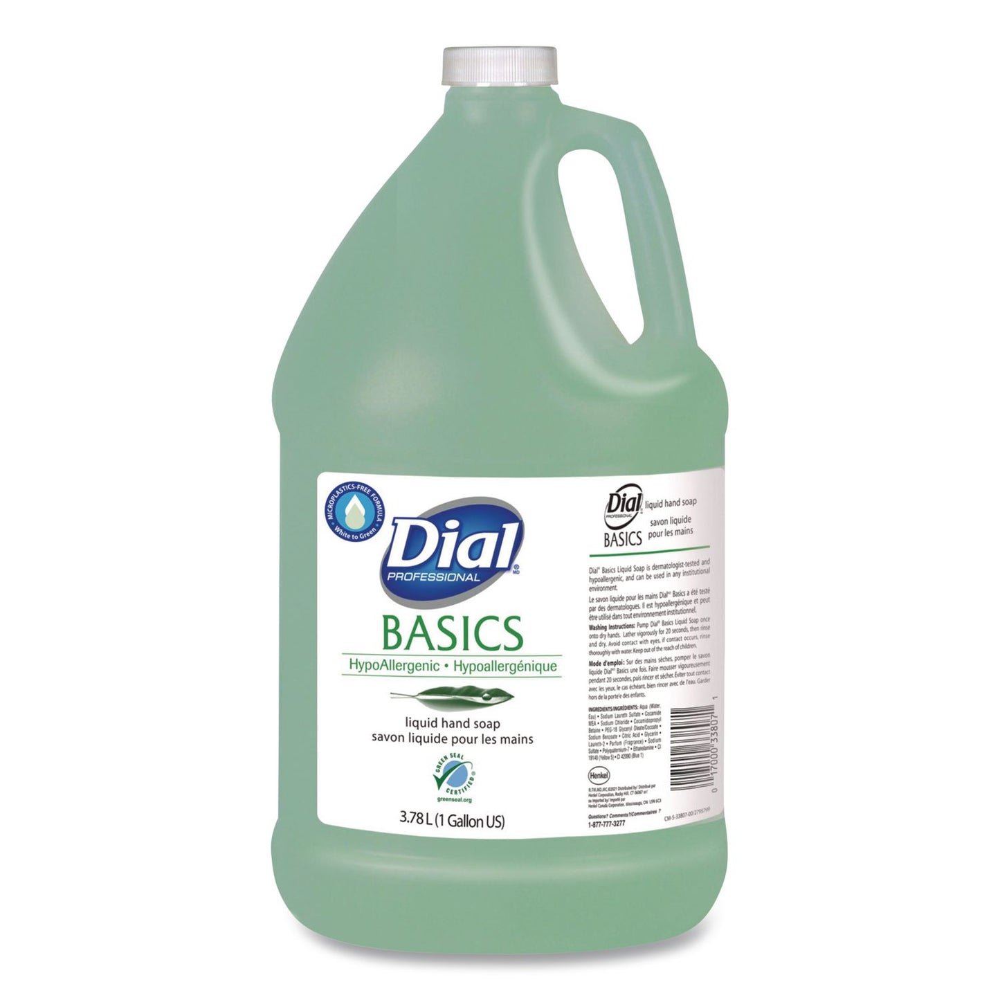 Basics MP Free Liquid Hand Soap Refill, Honeysuckle Scent, 3.78 L