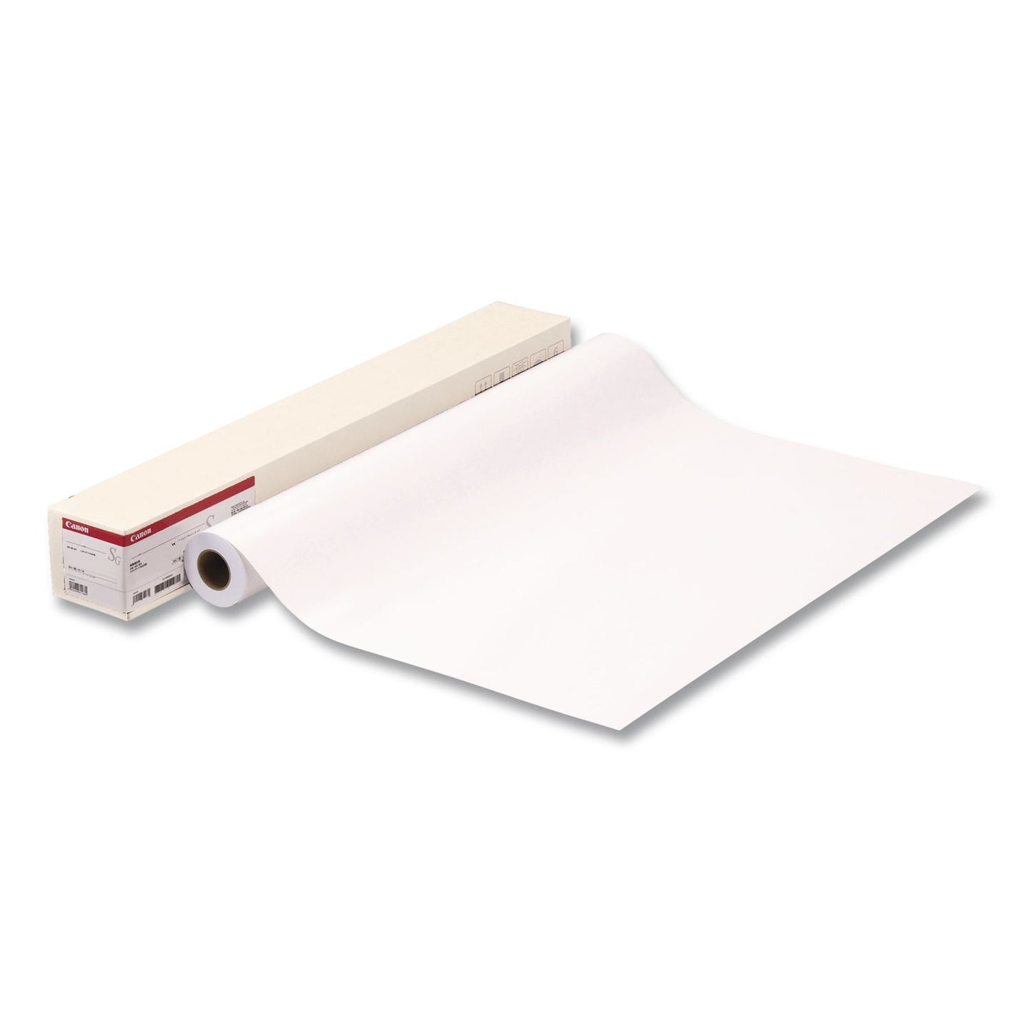 Matte Coated Paper Roll, 2" Core, 8 Mil, 24" X 100 Ft, Matte White