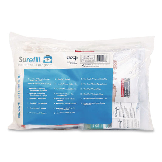25 Series All Purpose First Aid Kit Refill, 180 Pieces