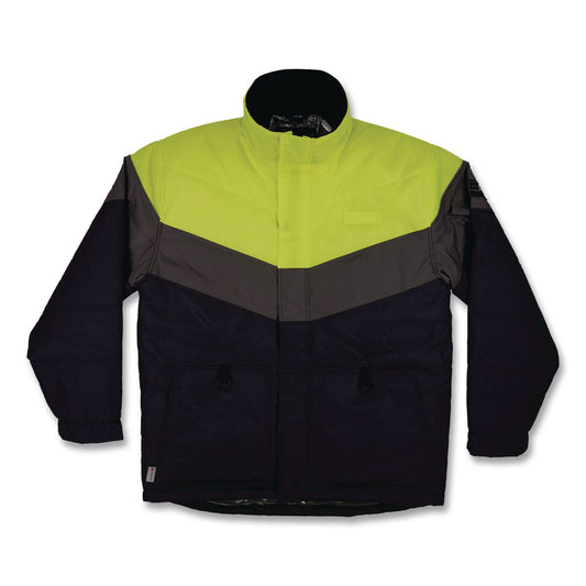 N-Ferno 6464 Insulated Freezer Jacket with AmpliFIRE Heat Reflective Lining, Small, Navy