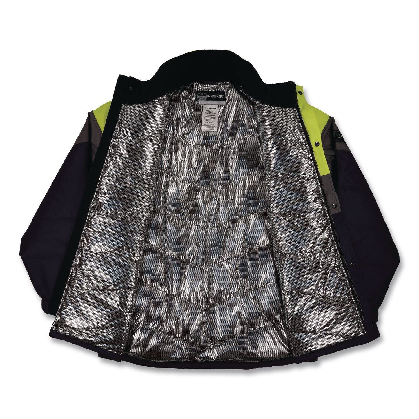 N-Ferno 6464 Insulated Freezer Jacket with AmpliFIRE Heat Reflective Lining, Medium, Navy
