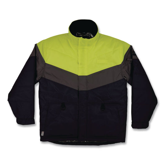 N-Ferno 6464 Insulated Freezer Jacket with AmpliFIRE Heat Reflective Lining, 3X-Large, Navy