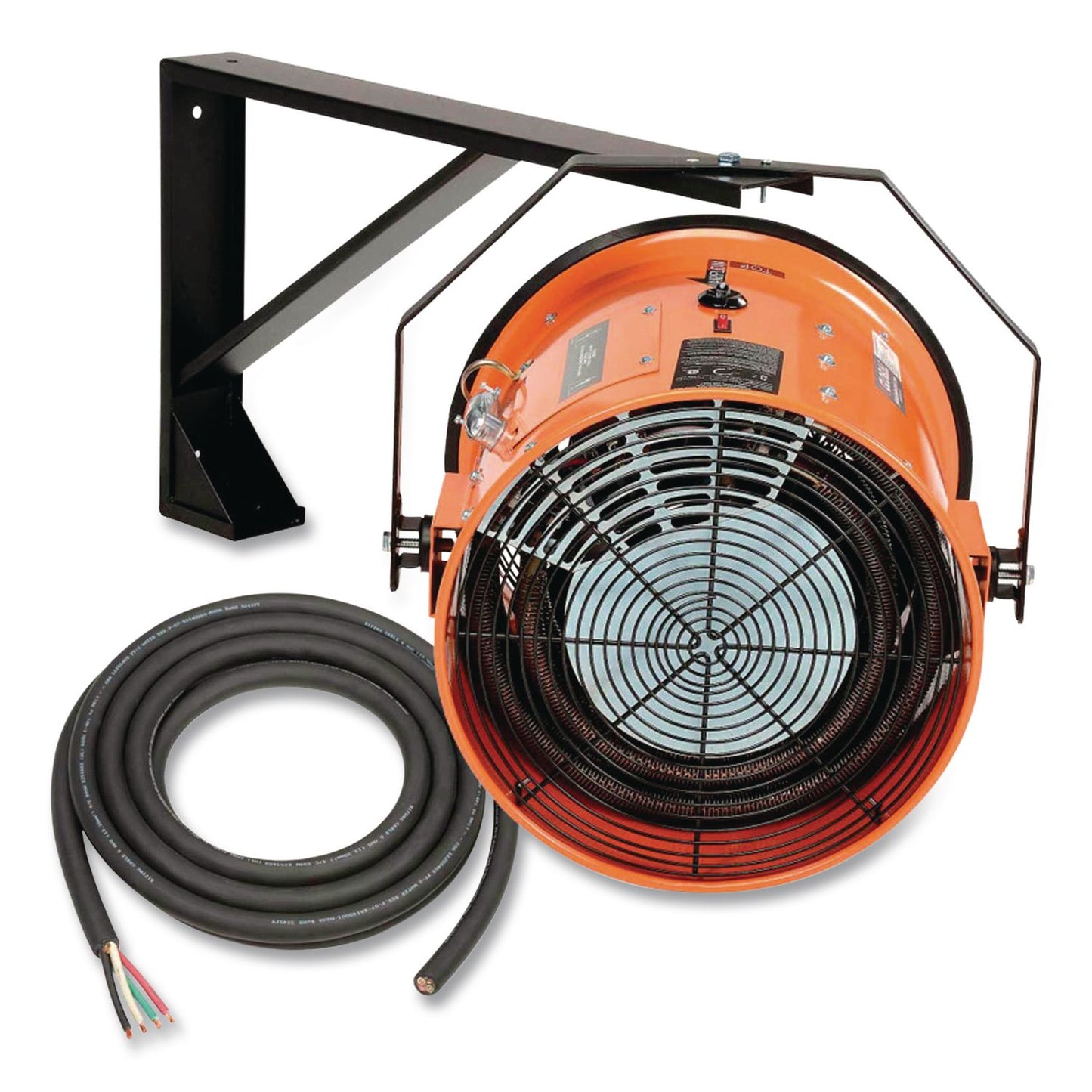 Electric Salamander Heater with Adjustable Thermostat, 480 V, 15,000 W, 23.03 x 20 x 24.68, Orange