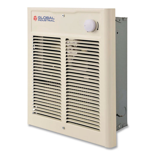 Fan Forced Wall Heater, Shaded Pole Motor, 2,000 W, 10.63 x 4.75 x 12.25, White